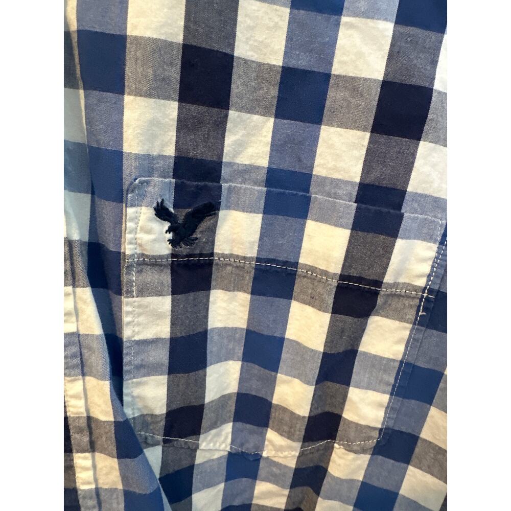 Men’s American Eagle Plaid Basic Button Up Shirt.… - image 3